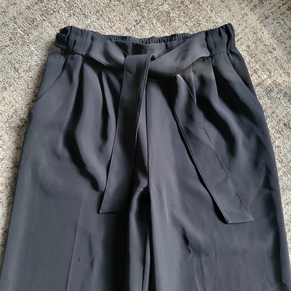 Lululemon Noir Pants Self-Tie Elasticated High Rise Wide Leg Pants Size‎ 4 - Picture 4 of 12
